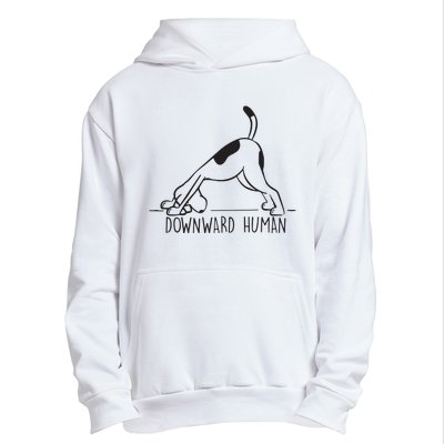 Downward Human Cute Puppy Yoga Dog Yoga Funnny Yoga Urban Pullover Hoodie