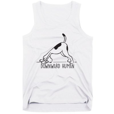 Downward Human Cute Puppy Yoga Dog Yoga Funnny Yoga Tank Top