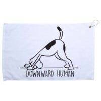 Downward Human Cute Puppy Yoga Dog Yoga Funnny Yoga Grommeted Golf Towel