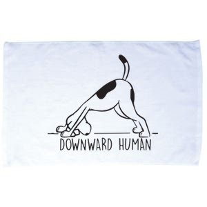 Downward Human Cute Puppy Yoga Dog Yoga Funnny Yoga Microfiber Hand Towel