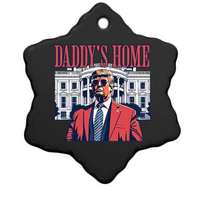 Daddys Home Cool Gift White House Trump 2024 Meaningful Gift Ceramic Star Ornament