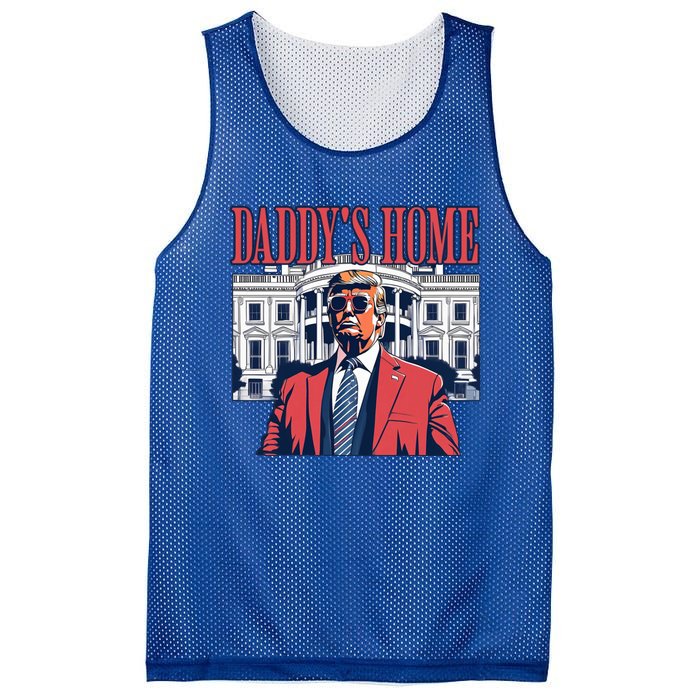 Daddys Home Cool Gift White House Trump 2024 Meaningful Gift Mesh Reversible Basketball Jersey Tank