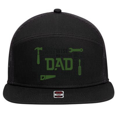 Dad Handyman Carpenter Dad Life I Totally Nailed It 7 Panel Mesh Trucker Snapback Hat