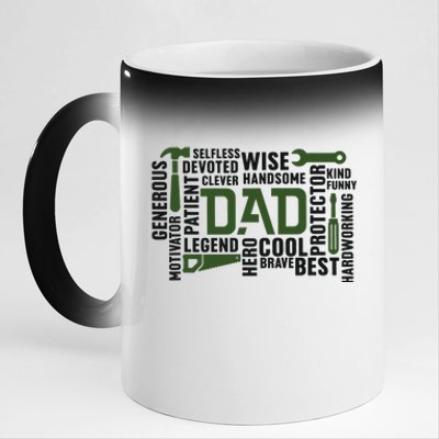 Dad Handyman Carpenter Dad Life I Totally Nailed It 11oz Black Color Changing Mug