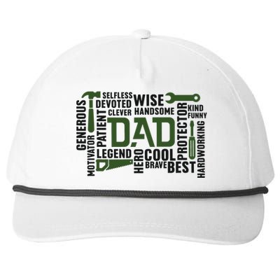 Dad Handyman Carpenter Dad Life I Totally Nailed It Snapback Five-Panel Rope Hat