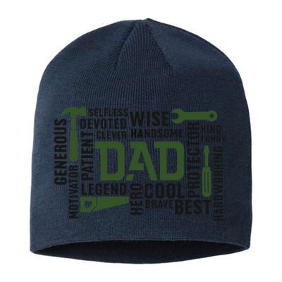 Dad Handyman Carpenter Dad Life I Totally Nailed It Sustainable Beanie