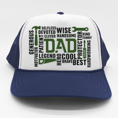 Dad Handyman Carpenter Dad Life I Totally Nailed It Trucker Hat