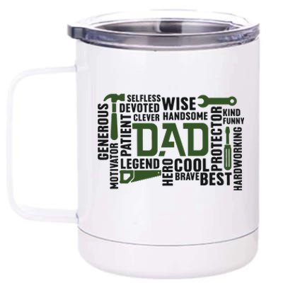 Dad Handyman Carpenter Dad Life I Totally Nailed It 12 oz Stainless Steel Tumbler Cup