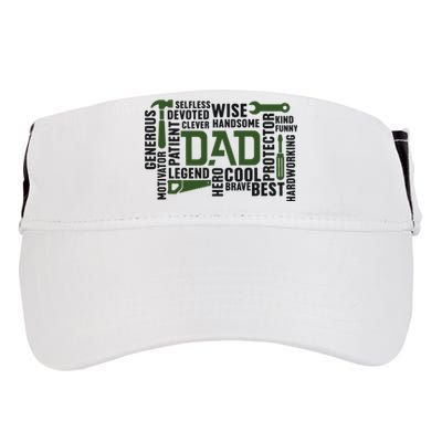 Dad Handyman Carpenter Dad Life I Totally Nailed It Adult Drive Performance Visor