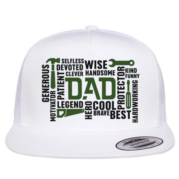 Dad Handyman Carpenter Dad Life I Totally Nailed It Flat Bill Trucker Hat