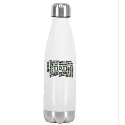 Dad Handyman Carpenter Dad Life I Totally Nailed It Stainless Steel Insulated Water Bottle