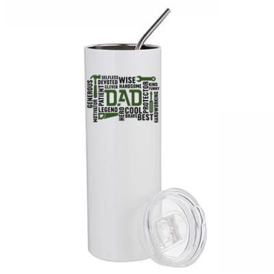 Dad Handyman Carpenter Dad Life I Totally Nailed It Stainless Steel Tumbler