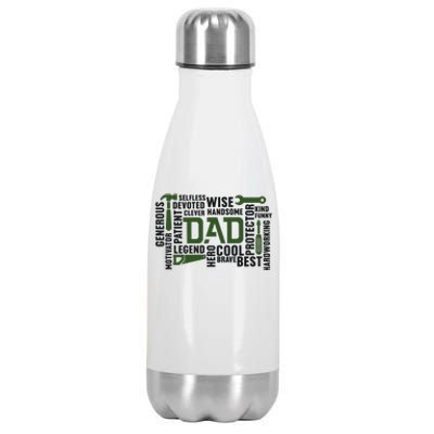 Dad Handyman Carpenter Dad Life I Totally Nailed It Stainless Steel Insulated Water Bottle