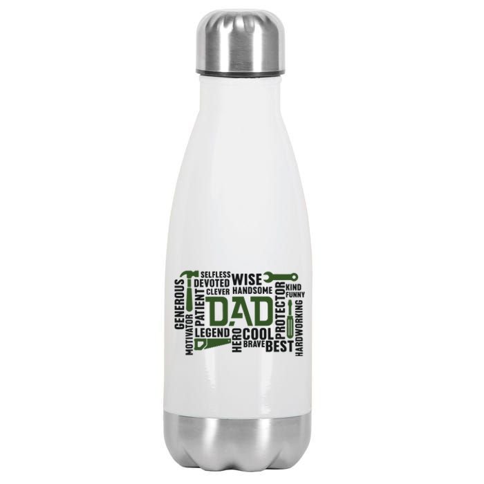 Dad Handyman Carpenter Dad Life I Totally Nailed It Stainless Steel Insulated Water Bottle