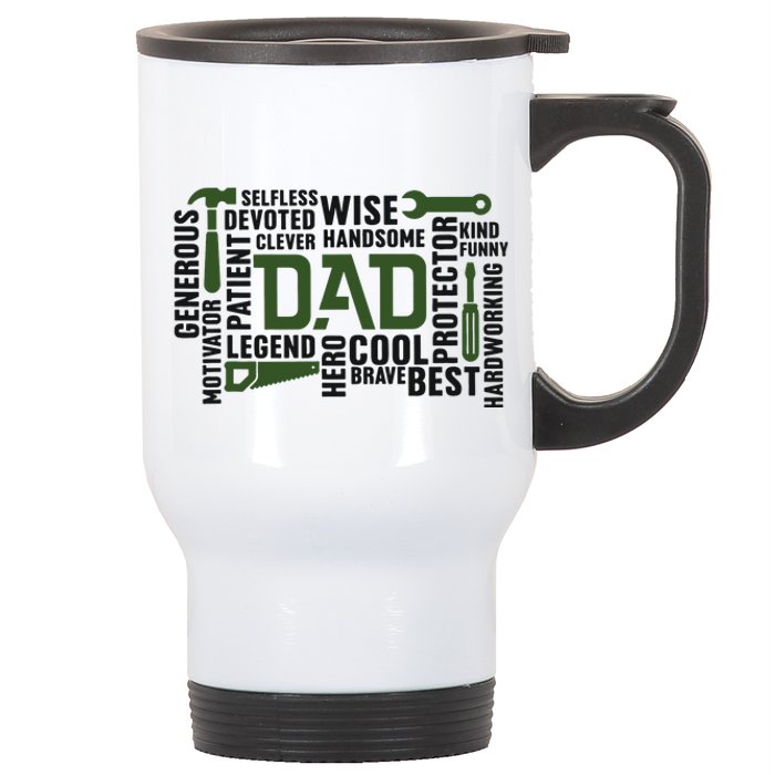 Dad Handyman Carpenter Dad Life I Totally Nailed It Stainless Steel Travel Mug