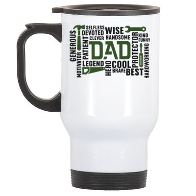 Dad Handyman Carpenter Dad Life I Totally Nailed It Stainless Steel Travel Mug