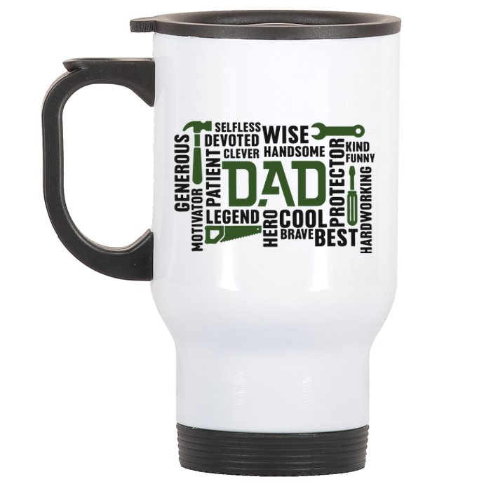 Dad Handyman Carpenter Dad Life I Totally Nailed It Stainless Steel Travel Mug