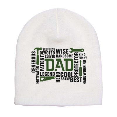 Dad Handyman Carpenter Dad Life I Totally Nailed It Short Acrylic Beanie