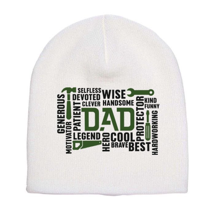 Dad Handyman Carpenter Dad Life I Totally Nailed It Short Acrylic Beanie