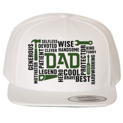 Dad Handyman Carpenter Dad Life I Totally Nailed It Wool Snapback Cap