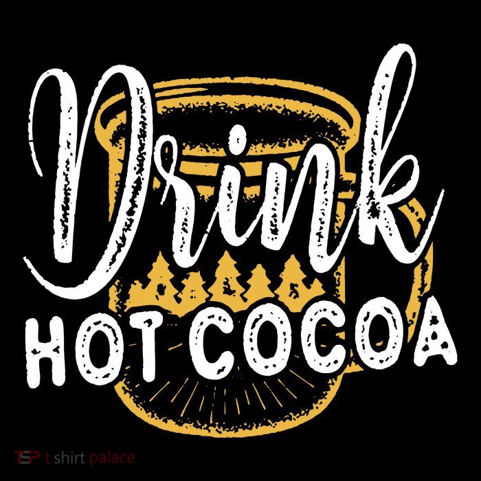 Drink Hot Cocoa Drawstring Bag