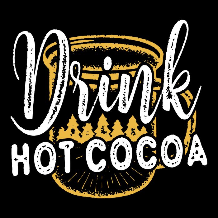 Drink Hot Cocoa Pom Pom 12in Knit Beanie