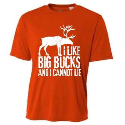 Distressed Hunting Cute Gift I Like Big Bucks And I Cannot Lie Meaningful Gift Cooling Performance Crew T-Shirt