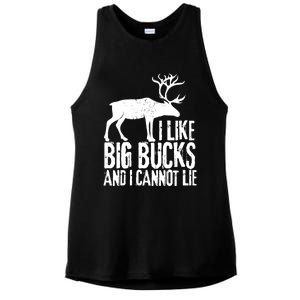 Distressed Hunting Cute Gift I Like Big Bucks And I Cannot Lie Meaningful Gift Ladies PosiCharge Tri-Blend Wicking Tank