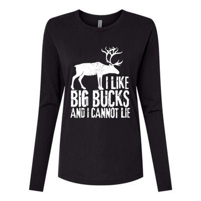 Distressed Hunting Cute Gift I Like Big Bucks And I Cannot Lie Meaningful Gift Womens Cotton Relaxed Long Sleeve T-Shirt