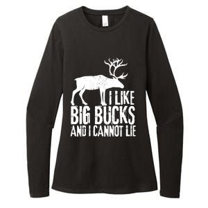 Distressed Hunting Cute Gift I Like Big Bucks And I Cannot Lie Meaningful Gift Womens CVC Long Sleeve Shirt