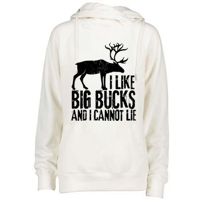 Distressed Hunting Cute Gift I Like Big Bucks And I Cannot Lie Meaningful Gift Womens Funnel Neck Pullover Hood