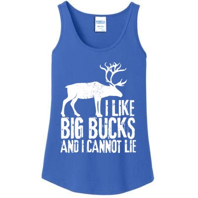 Distressed Hunting Cute Gift I Like Big Bucks And I Cannot Lie Meaningful Gift Ladies Essential Tank