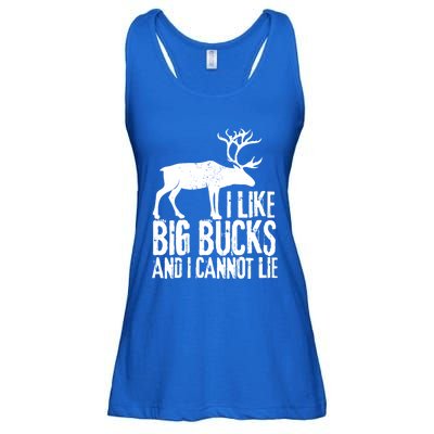 Distressed Hunting Cute Gift I Like Big Bucks And I Cannot Lie Meaningful Gift Ladies Essential Flowy Tank