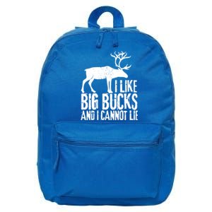 Distressed Hunting Cute Gift I Like Big Bucks And I Cannot Lie Meaningful Gift 16 in Basic Backpack