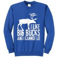 Distressed Hunting Cute Gift I Like Big Bucks And I Cannot Lie Meaningful Gift Tall Sweatshirt