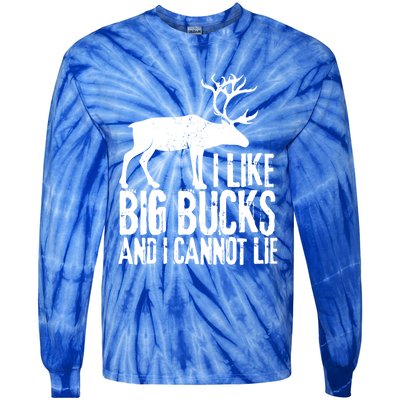 Distressed Hunting Cute Gift I Like Big Bucks And I Cannot Lie Meaningful Gift Tie-Dye Long Sleeve Shirt