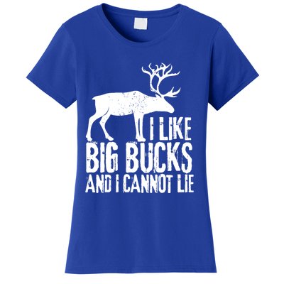 Distressed Hunting Cute Gift I Like Big Bucks And I Cannot Lie Meaningful Gift Women's T-Shirt