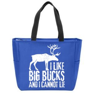 Distressed Hunting Cute Gift I Like Big Bucks And I Cannot Lie Meaningful Gift Zip Tote Bag