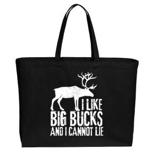 Distressed Hunting Cute Gift I Like Big Bucks And I Cannot Lie Meaningful Gift Cotton Canvas Jumbo Tote