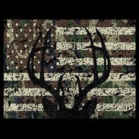 Deer Hunting Camo American Flag Buck Antlers Hunter Country 16 in Basic Backpack