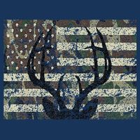 Deer Hunting Camo American Flag Buck Antlers Hunter Country Infant Baby Jersey Bodysuit
