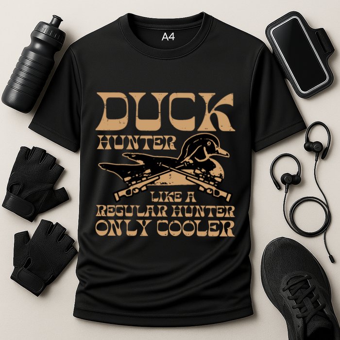 Duck Hunter Cooler Funny Waterfowl Hunting Cooling Performance Crew T-Shirt