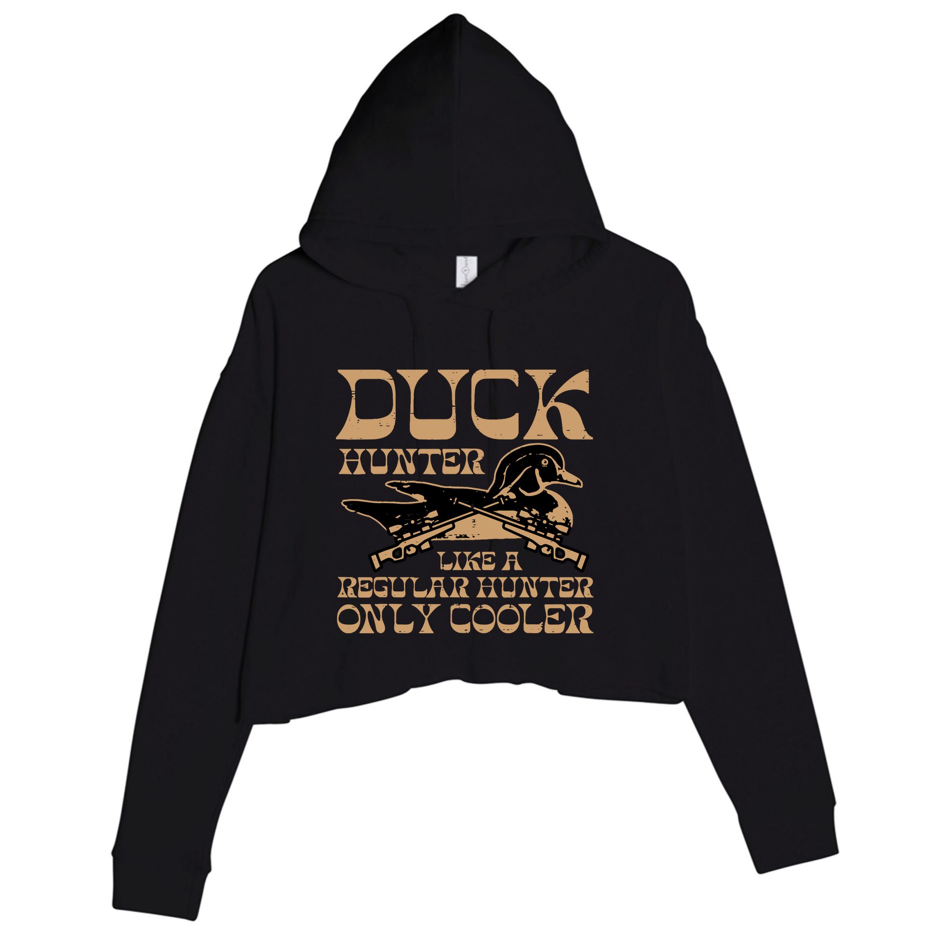 Duck Hunter Cooler Funny Waterfowl Hunting Crop Fleece Hoodie