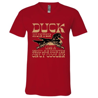 Duck Hunter Cooler Funny Waterfowl Hunting V-Neck T-Shirt