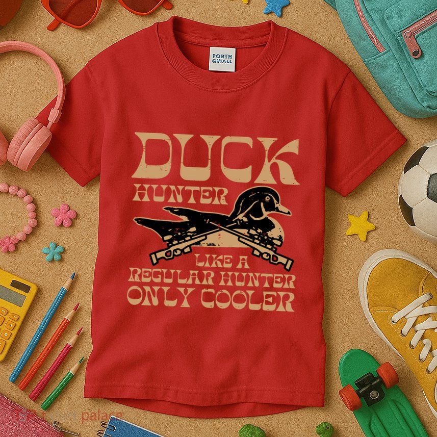 Duck Hunter Cooler Funny Waterfowl Hunting Kids T-Shirt