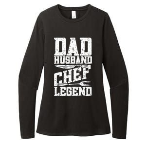 Dad Husband Chef Legend Cook Cooking Funny Chef Gift Womens CVC Long Sleeve Shirt