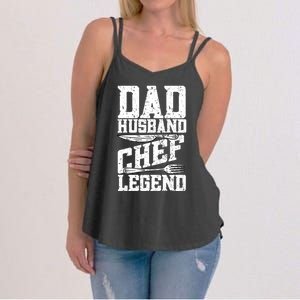 Dad Husband Chef Legend Cook Cooking Funny Chef Gift Women's Strappy Tank