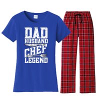 Dad Husband Chef Legend Cook Cooking Funny Chef Gift Women's Flannel Pajama Set