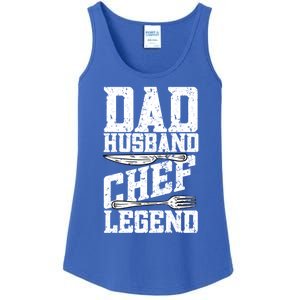 Dad Husband Chef Legend Cook Cooking Funny Chef Gift Ladies Essential Tank