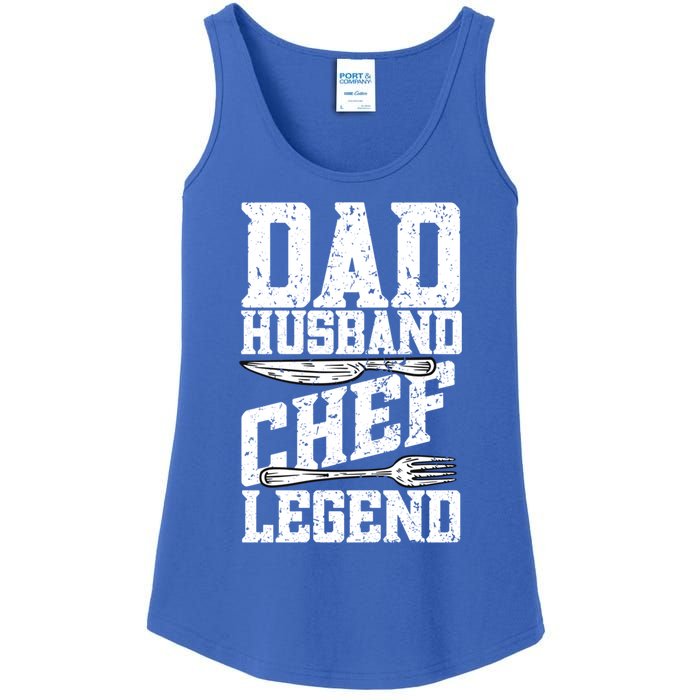 Dad Husband Chef Legend Cook Cooking Funny Chef Gift Ladies Essential Tank